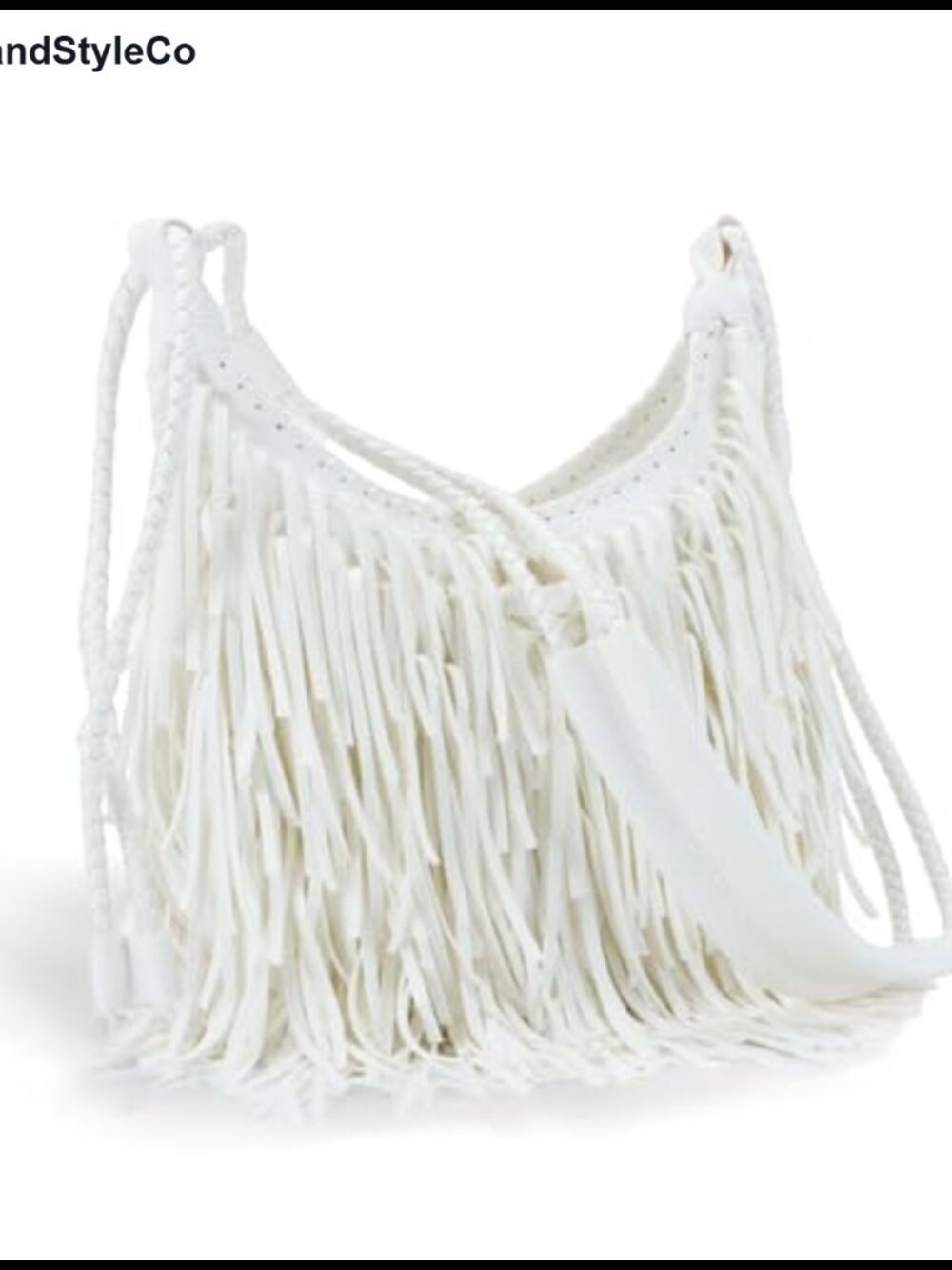 Vegan Faux Suede Leather Fringe Hobo Bag Tassel Crossbody Purse Handbag